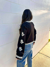 Load image into Gallery viewer, Blame On You Black Embroidered Jacket