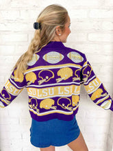 Load image into Gallery viewer, Queen Of Sparkles LSU Vintage Football Sweater