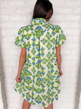 Load image into Gallery viewer, Easy Going Green &amp; Blue Dress