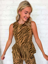 Load image into Gallery viewer, Eye Of The Tiger Brown Top