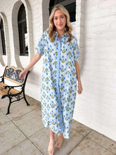 Load image into Gallery viewer, Rather Be Blue Floral Dress