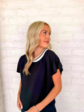 Load image into Gallery viewer, Smooth Going Black Shirt Sleeve Top
