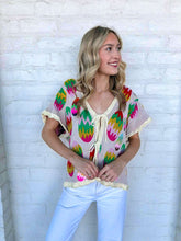 Load image into Gallery viewer, Queen Of Sparkles Multi Easter Egg Knit Top