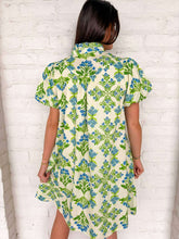 Load image into Gallery viewer, Easy Going Green &amp; Blue Dress