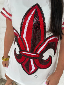 Queen Of Sparkles ULL Oversized Mascot Tee Dress