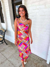 Load image into Gallery viewer, THML Abstract Care Satin Pink Dress