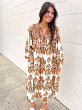 Load image into Gallery viewer, Forward To You Mocha Midi Dress