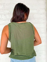 Load image into Gallery viewer, Coffee Run Light Olive Tank
