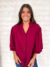 Load image into Gallery viewer, Anything and Everything Burgundy Top