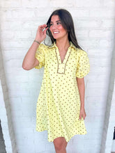 Load image into Gallery viewer, Around The Clock Yellow Dress