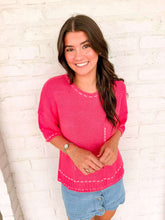 Load image into Gallery viewer, Stitch Your Way Pink Top