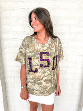 Load image into Gallery viewer, Queen Of Sparkles LSU Camo Tee