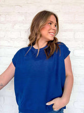 Load image into Gallery viewer, First To Know Light Navy Sweater Vest