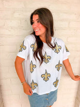 Load image into Gallery viewer, Jordan Amanda Saints Fleur De Lis White Exclusive
