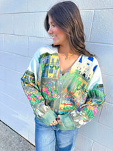 Load image into Gallery viewer, Queen Of Sparkles Mardi Gras Parade Scene Cardigan