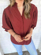 Load image into Gallery viewer, Show You Care Amber Rhinestone Top