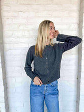 Load image into Gallery viewer, Next Chapter Charcoal Cardigan Top