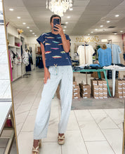 Load image into Gallery viewer, Queen Of Sparkles Navy Multi Fish Tie Tank