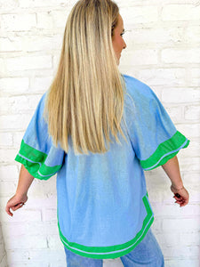 When It All Fades Blue Top