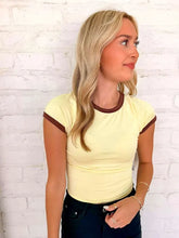 Load image into Gallery viewer, Favorite Tee Light Yellow &amp; Brown