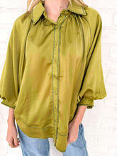 Load image into Gallery viewer, Enough Talking Olive Top
