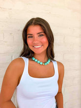 Load image into Gallery viewer, Large Turquoise Marble Bead Necklace