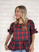 Load image into Gallery viewer, Fill Your Hearts Plaid Top