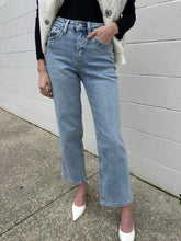 Load image into Gallery viewer, Honorable Mention High Rise Ankle Slim Stud Side Denim Jean