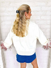 Load image into Gallery viewer, Queen Of Sparkles University Of Louisiana At Lafayette Feathered Sleeve Sweater