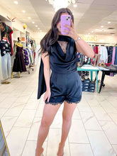 Load image into Gallery viewer, Pass Me By Black Romper
