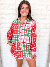 Load image into Gallery viewer, Queen Of Sparkled Red, Green, Ivory Plaid Skort