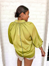 Load image into Gallery viewer, Enough Talking Olive Top