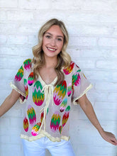 Load image into Gallery viewer, Queen Of Sparkles Multi Easter Egg Knit Top