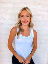 Load image into Gallery viewer, Such A Stud White Scoop Neck Tank