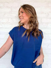 Load image into Gallery viewer, First To Know Light Navy Sweater Vest