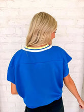 Load image into Gallery viewer, Smooth Going Blue Shirt Sleeve Top