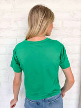 Load image into Gallery viewer, Fill My Cup Cropped Kelly Green Tee