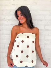 Load image into Gallery viewer, Try Again Ecru Polka Dot Top