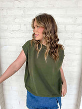 Load image into Gallery viewer, First To Know Dark Olive Sweater Vest