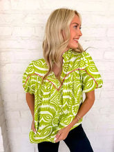 Load image into Gallery viewer, Time To Vacay Green Top