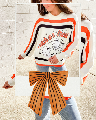 Queen Of Sparkles Trick or Treat Long Sleeve Sweater