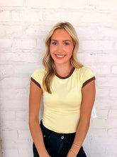 Load image into Gallery viewer, Favorite Tee Light Yellow &amp; Brown