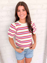 Load image into Gallery viewer, Reaching Out Cream Pink Top