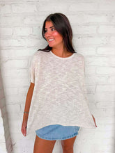 Load image into Gallery viewer, Sunset Stroll Sand Beige Oversized Top