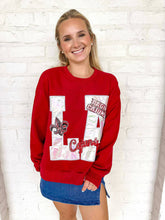 Load image into Gallery viewer, Queen Of Sparkles University of Louisiana at Lafayette Metallic Icon Sweatshirt
