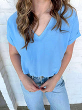 Load image into Gallery viewer, Simple Joy Light Blue Top