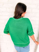 Load image into Gallery viewer, Stitch Your Way Green Top