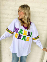 Load image into Gallery viewer, Mardi Gras Sequin Long Sleeve Shirt