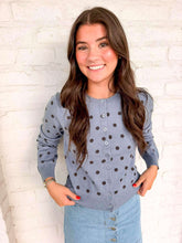 Load image into Gallery viewer, Poker Face Blue Sweater