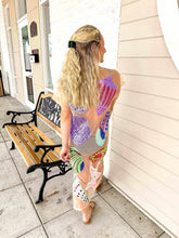 Load image into Gallery viewer, Queen Of Sparkles Beige Mesh Multi Shell Coverup Midi Dress